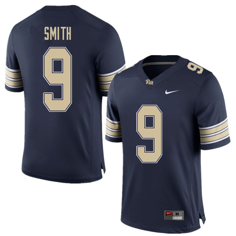 Men #9 Michael Smith Pittsburgh Panthers College Football Jerseys Sale-Home Blue